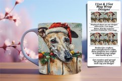 Festive Winter Design Peeking Dog Mug Wrap Sublimation 11oz Product Image 1