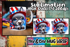 Enchanting thoughts sublimation mug wrap, USA Animals Product Image 1
