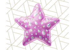 Cute Puffy Star Clipart PNG, 3D Glossy Pastel Stars Clip Art Product Image 3