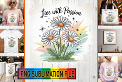 Elegant PNG TSHIRT Gift Ideas, Flowers Quote Product Image 1
