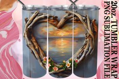 Heartfelt Horizons: 20oz Heart Frame Sublimation Product Image 1