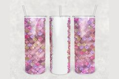 Custom Name Pink Mermaid glitter 20 oz tumbler sublimation Product Image 1