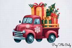 Woodland Christmas Watercolor Clipart PNG Product Image 1