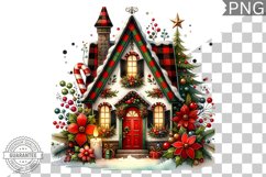 Christmas House Sublimation - Clipart PNG Design Product Image 1