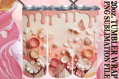 BLISSFUL MEMORIES 20oz TUMBLER WRAP, 3D Flowers Product Image 1