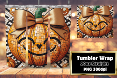 SOPHISTICATED 20oz Tumbler PNG , Cute Pumpkin Product Image 1