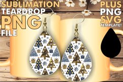 Sparkling Teardrop Earrings Design, Christmas Product Image 1