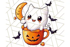 Monster Café Halloween PNG Clipart, Coffee Holiday Clip Art Product Image 3
