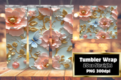 Bespoke 20oz Tumbler Artwork , 3D Flower Product Image 1