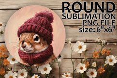 Cute Circle PNG Keychain Design , Christmas Product Image 1