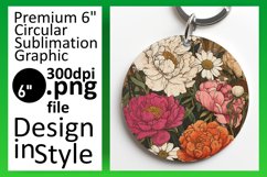 Classic Floral Keychain &amp; Coaster Showcase Product Image 1