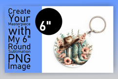 Cute Circle PNG for Coasters , Western Product Image 1