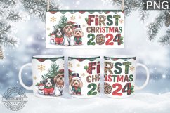 Christmas Mug Wrap Design - Christmas Dog Sublimation Product Image 3
