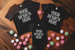Christmas Family Matching Group Flat Lay T-Shirt Mockups Product Image 1