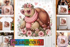 Cheerful PNG TSHIRT Art, Turtle Product Image 1