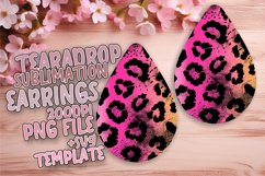 Stylish Leopard Print Glitter Teardrop Earring Product Image 1