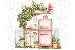 Cottagecore Kitchen Clipart, Vintage Country Floral Kitchen Product Image 3
