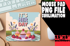 Bright MOUSE PAD Artistic PNG, Girl Quote Product Image 1