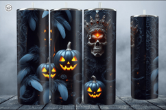4 Halloween Tumbler Wrap Sublimations, 20 oz Product Image 2
