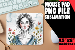 Joyful Desk Pad Design PNG, Beauty Woman Product Image 1