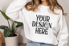 White Gildan 18000 Sweatshirt Model Mockups Product Image 1