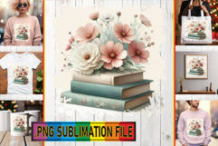 Sweet PNG Designs for TSHIRTS, Book and flower Product Image 1