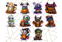 Spooky Café Cuties Halloween PNG Clipart, Holiday Elements Product Image 7