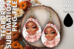 Bright Teardrop Earrings Gift Ideas, Afro Girl Product Image 1