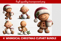 Whimsical Christmas Clipart | Cute Festive Holiday PNG Product Image 1