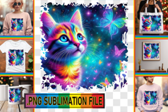 Playful PNG Art for TSHIRTS, Cat Product Image 1