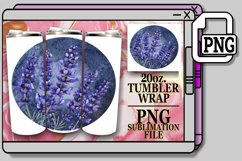 Floral Denim Tumbler Wrap Spring 20oz Product Image 1