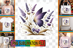 Joyful Tote Bag Art Ideas PNG, Flower Animals Product Image 1