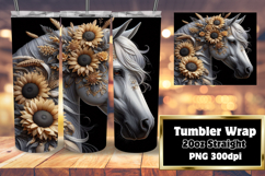 20oz Tumbler Artwork for Sublimation , Horse Product Image 1