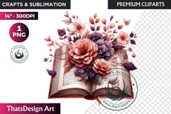 Romantic Flower clipart Rose gold Valentine floral PNG Product Image 1