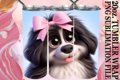 Vibrant Joy 20oz tumbler wrap, 3D Dog Product Image 1