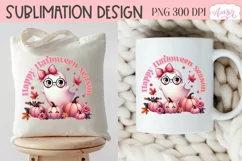 Pink Halloween sublimation PNG | Happy Halloween season PNG Product Image 4