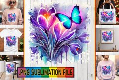 Dazzling TOTE BAG Designs PNG, Butterfly Product Image 1