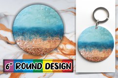 Blossoming Floral Leopard Sublimation : Keychain, Coaster Product Image 1