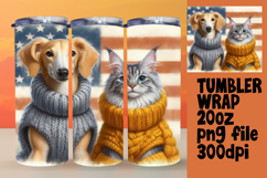 Unique Gift: 20oz Tumbler Design , Dog and cat Product Image 1