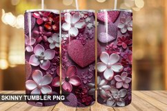 3D Valentine's Day Tumbler Design | Sublimation Wrap 20 Oz Product Image 1