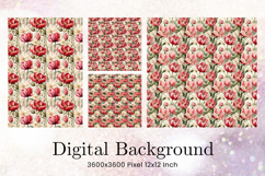 Flower Pattern Background Wallpaper Digital Paper_87 Product Image 1