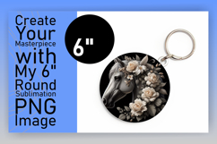 Unique Circle PNG Car Coaster Design , Horse Product Image 1