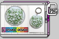 Chic Floral Circle &amp; Keychain Product Image 1