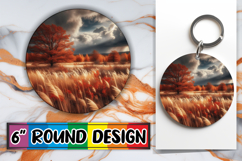 Bright Round Ornaments Sublimation PNG, Autumn Product Image 1