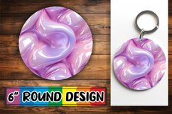 Retro 3D Inflated Puff Sublimation Circle Designs Product Image 1