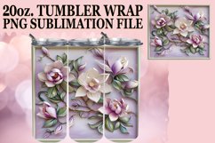 Spring Blossoms 3D Tumbler Wrap - For Sublimation Product Image 1