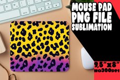 Bold Gradient Leopard Art Mouse Pad PNG Product Image 1