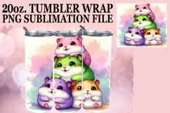 Cheerful escapes 20oz tumbler wrap, Cute Animals Product Image 1