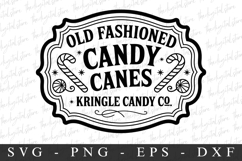 Old Fashioned Candy Canes Svg | Christmas svg Product Image 1