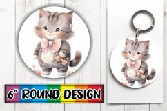Lovely Cat Lover Keychain Art Product Image 1